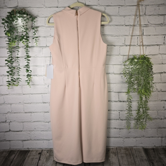 Ivanka Trump Blush Pink Midi Dress NWT Size 14 Semi Formal - Picture 4 of 8